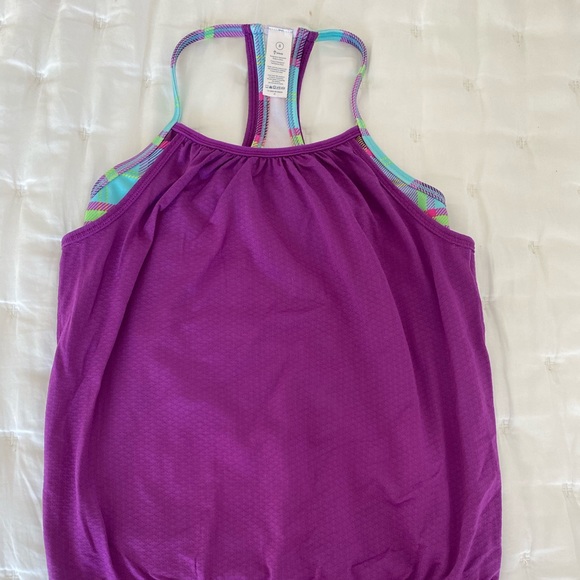 Purple layered Ivivva by Lululemon youth tank top - Picture 1 of 4